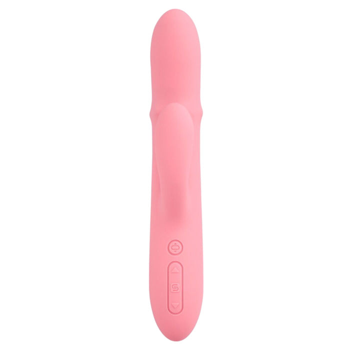 Vibrator rabbit interactiv SVAKOM MORA NEO, cu inel din perle cu 3 funcții de masaj, control prin aplicație, roz