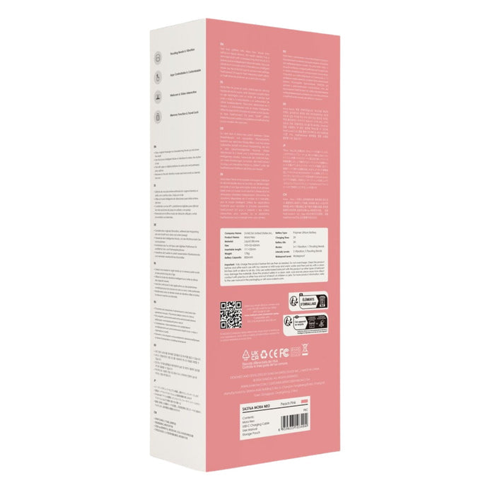 Vibrator rabbit interactiv SVAKOM MORA NEO, cu inel din perle cu 3 funcții de masaj, control prin aplicație, roz