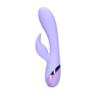 Vibrator rabbit LOVELINE Smooth Silicone Rabbit Vibrator, pentru clitoris și punctul G, 10 funcții de vibrație, mov