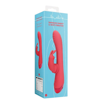 Vibrator rabbit LOVELINE Swinging Rabbit G-Spot Vibrator, cu funcție de mișcare laterală, 20 funcții de vibrație, roșu