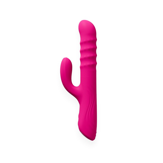 Vibrator rabbit LOVENSE Velvo, stimulare duală, cu bile rotative, control prin aplicație, până la 7000 vibrații / minut, roz