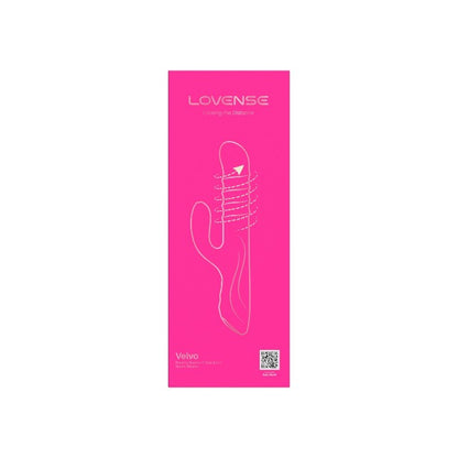 Vibrator rabbit LOVENSE Velvo, stimulare duală, cu bile rotative, control prin aplicație, până la 7000 vibrații / minut, roz
