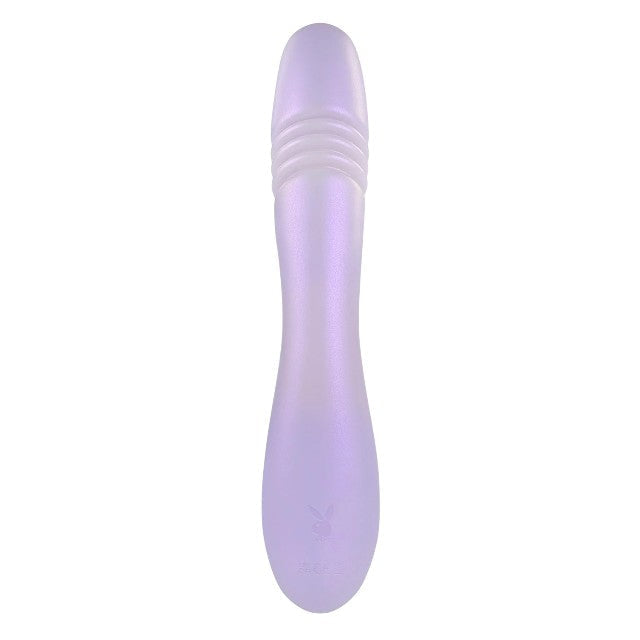 Vibrator rabbit PLAYBOY Bumping Bunny, cu funcții de penetrare automată și încălzire, 10 funcții de vibrație, mov