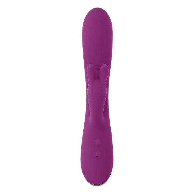 Vibrator rabbit PLAYBOY Busy Bunny, cu funcție de tapping, 10 viteze, rezistent la apă, din silicon, culoare mov