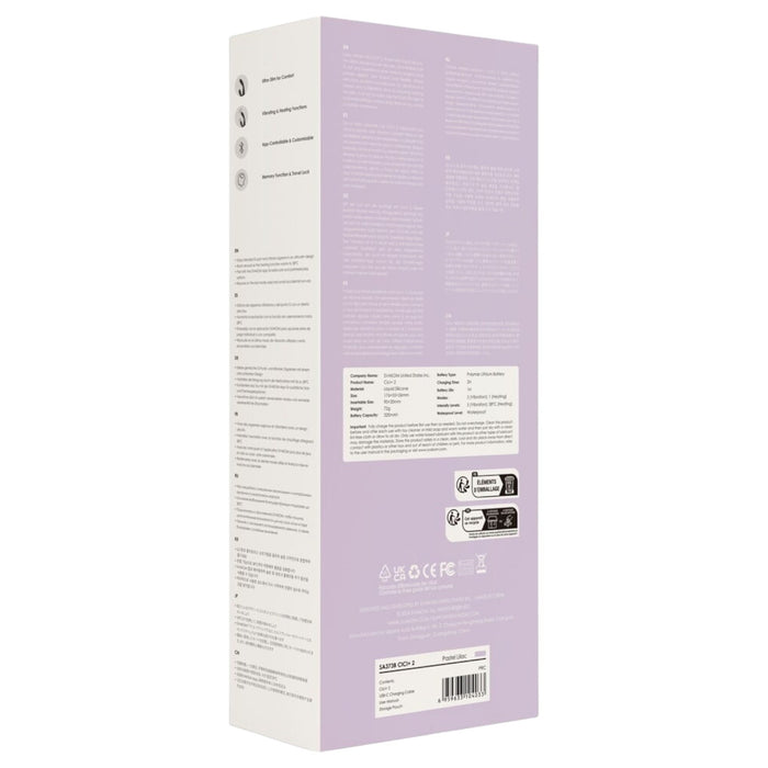 Vibrator rabbit subțire SVAKOM CICI+ 2, control prin aplicație, cu funcție de încălzire, 5 funcții de vibrație, mov