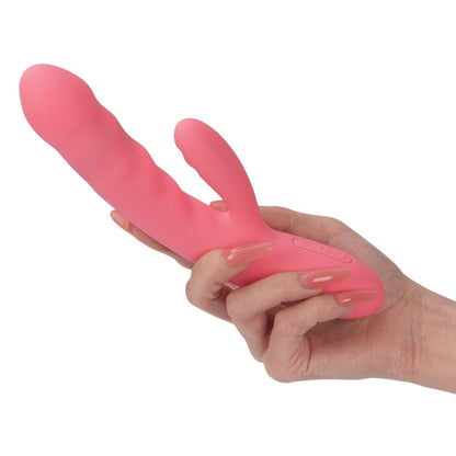 Vibrator rabbit SVAKOM AVERY, pentru clitoris și punctul G, 5 funcții de penetrare automată, 5 funcții de vibrație, roz