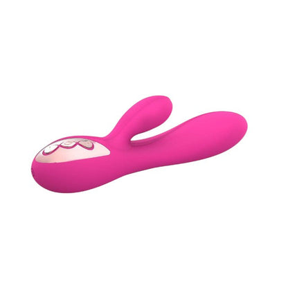Vibrator rabbit TOYZ4LOVERS Elegance Restless Boy, pentru clitoris și punctul G, cu vibrații multiple, 18.5 cm, roz