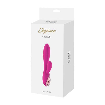 Vibrator rabbit TOYZ4LOVERS Elegance Restless Boy, pentru clitoris și punctul G, cu vibrații multiple, 18.5 cm, roz