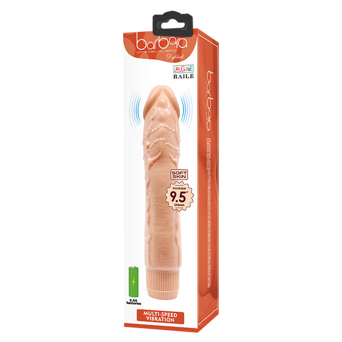 Vibrator realist BAILE Barbara Dybbuk, funcții multiple de vibrație, lungime 24 cm, culoarea pielii