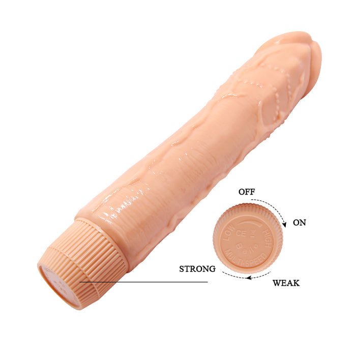 Vibrator realist BAILE Barbara Dybbuk, funcții multiple de vibrație, lungime 24 cm, culoarea pielii