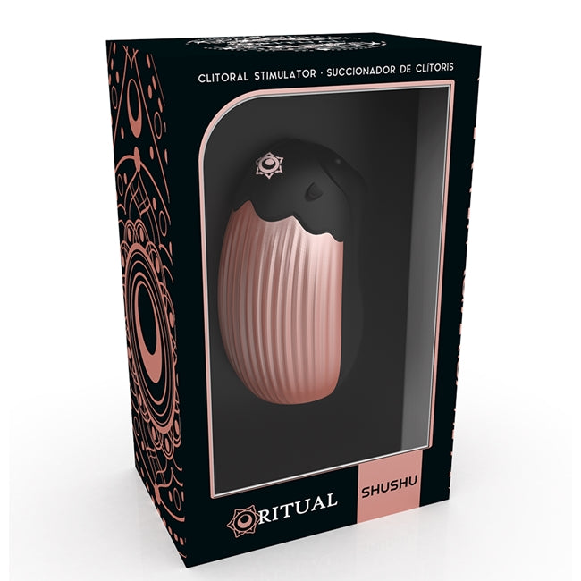Vibrator stimulator RITHUAL SHUSHU, 10 funcții de vibrații, Negru