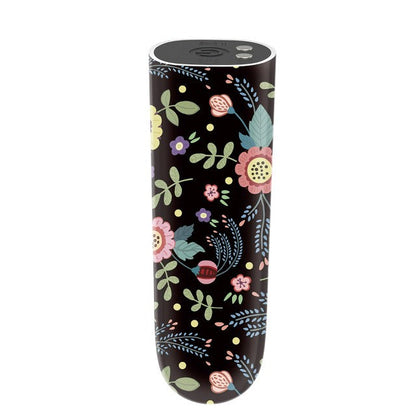 Vibrator tip Bullet LoveToy - Diana Massager, pentru stimularea clitorisului, negru cu flori