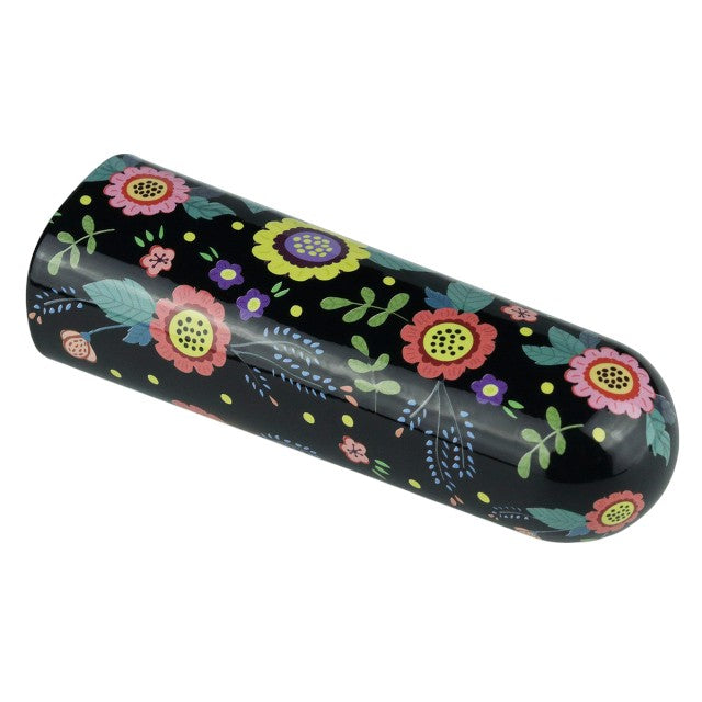Vibrator tip Bullet LoveToy - Diana Massager, pentru stimularea clitorisului, negru cu flori