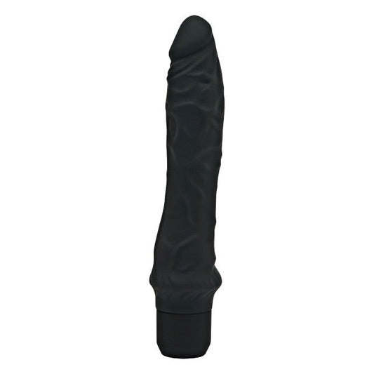Vibrator TOYJOY Get Real - Classic Large Vibrator, din silicon, 7 funcții de vibrație, rezistent la apă, 24.9 cm, negru