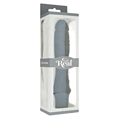 Vibrator TOYJOY Get Real - Classic Large Vibrator, din silicon, 7 funcții de vibrație, rezistent la apă, 24.9 cm, negru