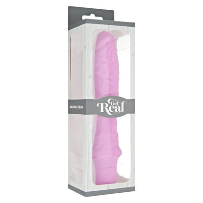 Vibrator TOYJOY Get Real - Classic Large Vibrator, din silicon, 7 funcții de vibrație, rezistent la apă, 24.9 cm, roz