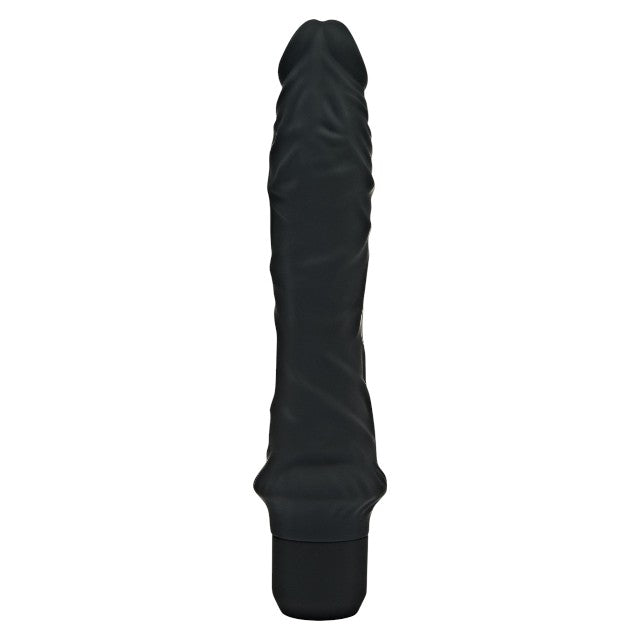 Vibrator TOYJOY Get Real - Classic Large Vibrator, din silicon, 7 funcții de vibrație, rezistent la apă, 24.9 cm, negru