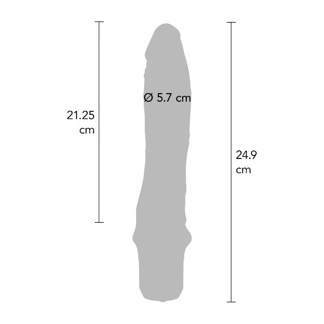 Vibrator TOYJOY Get Real - Classic Large Vibrator, din silicon, 7 funcții de vibrație, rezistent la apă, 24.9 cm, roz