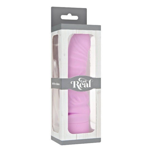 Vibrator TOYJOY Get Real - Mini Classic G-Spot Vibrator, din silicon, 7 funcții de vibrație, rezistent la apă, 18.2 cm, roz