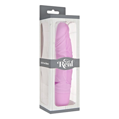Vibrator TOYJOY Get Real Classic Original Vibrator, 7 funcții de vibrație, rezistent la apă, lungime 20.1 cm, culoare roz