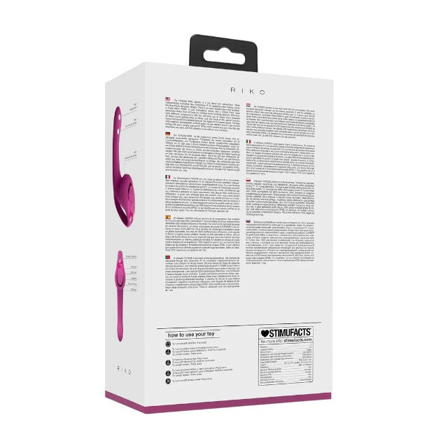 Vibrator VIVE Riko, pentru stimularea clitorisului și punctului G, 1000+ combinații de vibrații, cu mâner ergonomic, roz