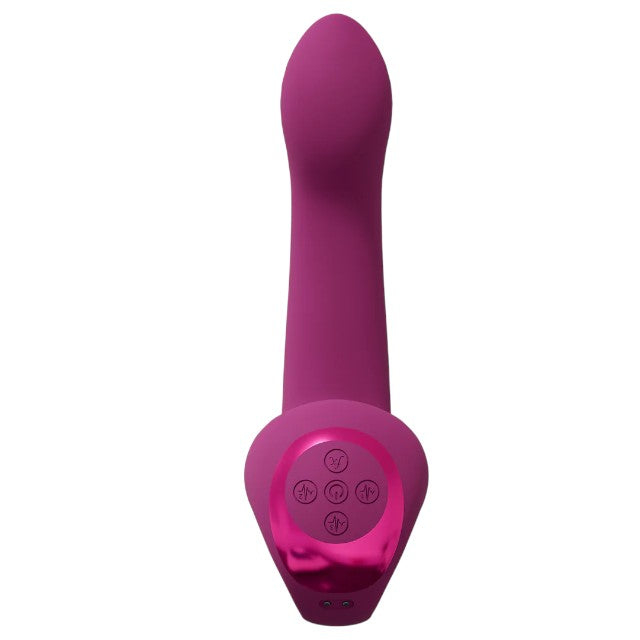 Vibrator VIVE Riko, pentru stimularea clitorisului și punctului G, 1000+ combinații de vibrații, cu mâner ergonomic, roz