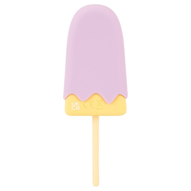 Vibrator YOU2TOYS Vibrating Popsicle, în formă de înghețată, 10 funcții de vibrație, din silicon, mov cu galben