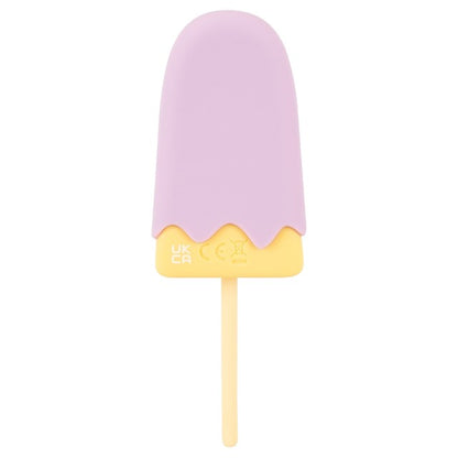 Vibrator YOU2TOYS Vibrating Popsicle, în formă de înghețată, 10 funcții de vibrație, din silicon, mov cu galben