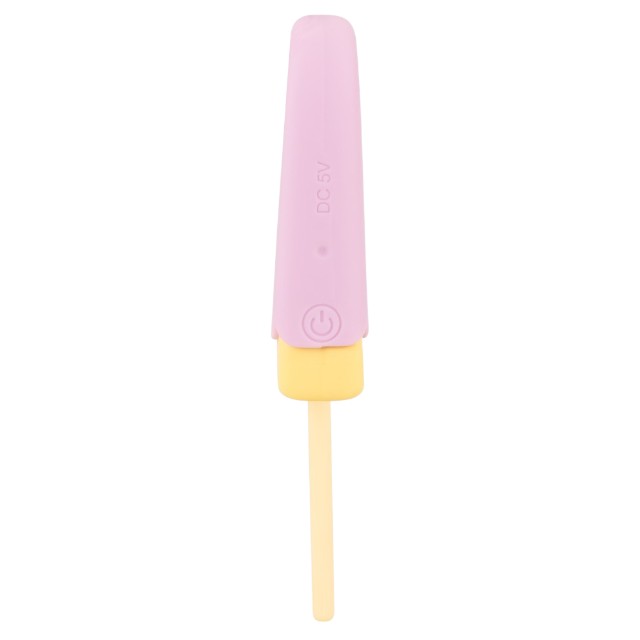 Vibrator YOU2TOYS Vibrating Popsicle, în formă de înghețată, 10 funcții de vibrație, din silicon, mov cu galben