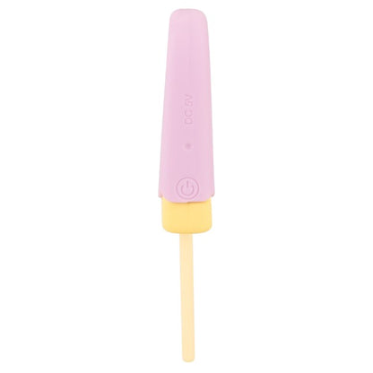 Vibrator YOU2TOYS Vibrating Popsicle, în formă de înghețată, 10 funcții de vibrație, din silicon, mov cu galben