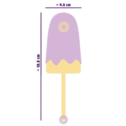 Vibrator YOU2TOYS Vibrating Popsicle, în formă de înghețată, 10 funcții de vibrație, din silicon, mov cu galben