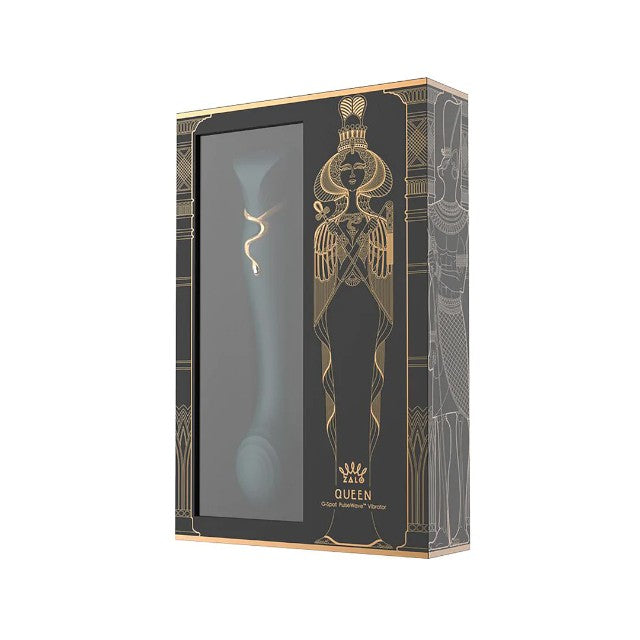 Vibrator ZALO QUEEN, cu piatră Swarovski, control prin aplicație, 8 funcții de pulsații, 8 funcții de vibrație, verde