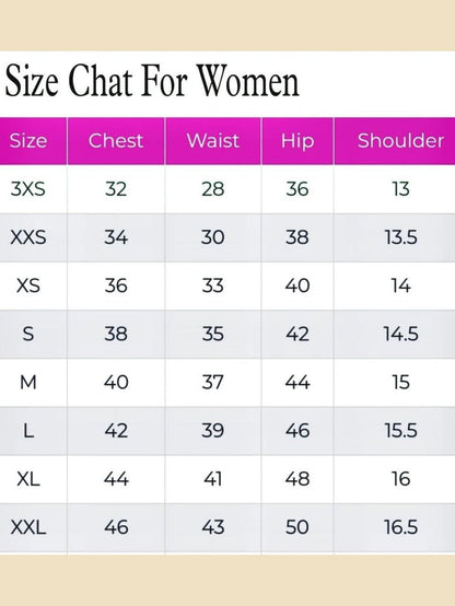 Size Chart for IndieHaat products - Pramod (Top, Co-ord, Frill Dress)