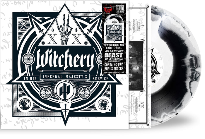 WITCHERY - IN HIS INFERNAL MAJESTY'S SERVICE (*NEW-Black & White Swirl, 2024, Brutal Planet) elite Thrash/Black Metal!